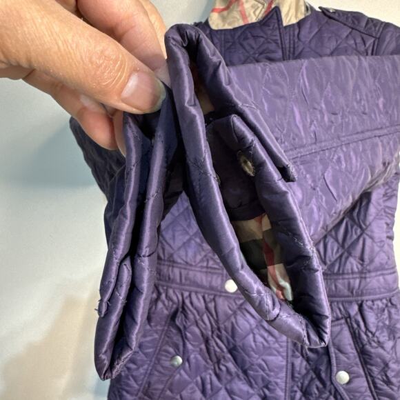 Burberry Quilted Jacket Purple/ Violet Kids Girl Size 14Y - Picture 9 of 15